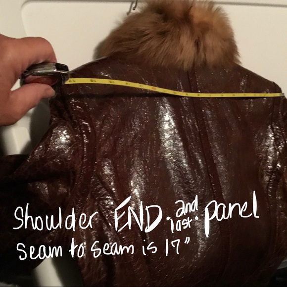 EUVC VTG Fur Collar Cuffs EMBOSSED CROC TEXTURED LAMB Zip LEATHER JACKET S M 6 8 - Picture 17 of 17